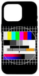 Coque pour iPhone 16 Pro Mire De Test TV 90s Party 80s Outfit Retro Costume Pattern