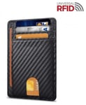 Korthållare Med RFID Skydd Karbonmönstrad Svart