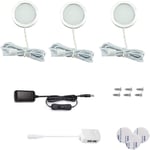 Lampe De Placard Led, Eclairage Led Cuisine Sous Meuble, Blanc Chaud 3000K, Lampe Led Cuisine Sous Meuble, Eclairage Sous Placard Vitrine, Spot Encastrable Pour Cabinet Cuisine, Lot De 3