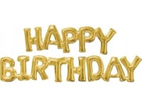 Happy Birthday Gold Foil Balloon