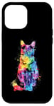 Coque pour iPhone 13 Pro Max Lgbtq Color Cat Galaxy Cat Art Aquarelle Chat