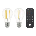 Eglo Connect-Z - LED-glödlampa med filament - form: A60 - E27 - 6 W - neutralt vitt ljus - 4000 K (paket om 2)