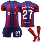 23-24 Barcelona Home Kids Football Paita nro 27 Yamal