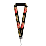 Buckle-Down Unisex-Adult's Lanyard-1.0"-Cars 3 Lightning McQueen Pose/Bolt Black/Ye Key Chain, Multicolor, One Size