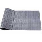 Tapis de douche antidérapant Tapis de baignoire avec ventouse Trous de drainage pour baignoires et douches Tapis anti-moisissure Long 70 x 40 cm Gris