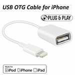 USB 3.0 Female to 8 pin iPhone Male OTG Adapter Cable Camera For iPad iPhone Air