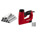 Einhell Agrafeuse électrique TC-EN 20 E (Dimensions agrafes: longueur 6-14 mm, largeur 11,4 mm, dimensions clous: longueur 14 mm, Livré avec 1000 agrafes et 500 clous) + Kit de 1 000 agrafes