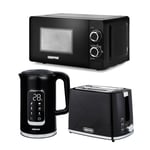 GEEPAS 1.7L Digital Electric Kettle 2 Slice Bread Toaster & Microwave Combo Set