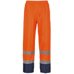 Portwest - Pantalon de pluie Hi-Vis bicolore Orange/Marine s - FR(38-40) - UK(30-32)