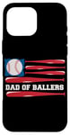 iPhone 16 Pro Max Dad of Ballers American Flag Funny Baseball Papa Fathers Day Case