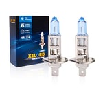 XELORD H1 55W 12V Halogènes Ampoules Pour Phares De Voiture,Feux De Route/Croisement de Remplacement,Certification E-Mark (2 pièces)