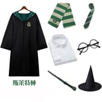 Harry Potter magisk kostym Slytherin sju-delars set Children 155