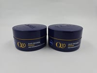 2 x NIVEA Q10 Power 60 Skin Anti-Wrinkle Replenishing Night Cream 50 ml, No Box