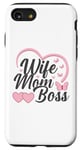 Coque pour iPhone SE (2020) / 7 / 8 Moms the Boss – Cadeau mignon pour la fête des mères