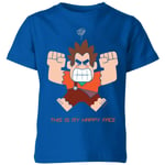 Wreck-it Ralph This Is My Happy Face Kids' T-Shirt - Royal Blue - 7-8 Years