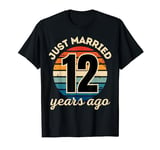 Funny JUST MARRIED 12 Year Wedding Anniversary Matching T-Shirt