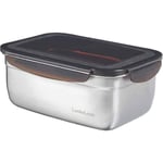 Dose Inventaire Inox 1,9 L avec Du Noir Couvercle Boîte de Conservation Cuisine