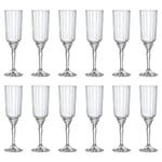 12x Bormioli Rocco Florian Champagne Flutes Prosecco Wine Glasses 210ml Clear