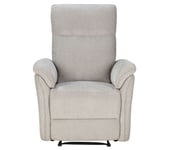 Fauteuil relax manuel MARLON tissu gris clair