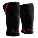 SBD Apparel - Powerlifting Knee Sleeves Black/Red Small S