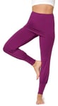 Bellivalini Pantalon Long avec Jupe Courte pour Femmes Sport Yoga Jogging Pilates pour l'été Legging Flare Jupette BLV50-275 (Fuchsia, XL)