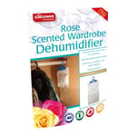 2 X ROSE SCENTED WARDROBE DEHUMIDIFIER DAMP MOULD MILDEW CARAVAN BOAT SWARDUMRX2