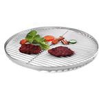 Grille de cuisson 50 cm acier inoxydable Barbecue pivotant trépied avec anneau 3 trous pour hacher en extérieur pour suspendre