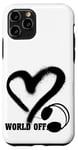 Coque pour iPhone 11 Pro Casque Musique Coeur Techno House Amour