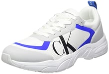 Calvin Klein Jeans Baskets De Running Homme Retro Tennis Mesh Chaussures De Sport, Blanc (White/Blue), 42