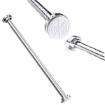 GQC Tringle à Rideaux Extensible en Acier Inoxydable Barre de Douche sans Percage Autobloquante Fixation par Pression pour Salle de Bain Toilette Penderie Cuisine (105-170cm)