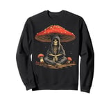 Cute Grim Reaper The Death Cottagecore Aesthetic Mushroom Sweatshirt