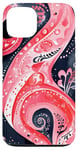 Coque pour iPhone 13 Rouge Abstrait Paisley Esthétique Blondes Have More Fun Rose