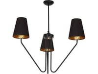 Pendant Lamp Milagro Victoria, 3 X E27, Max 60W, Black, 72 X 73 Cm