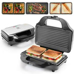 3 In 1 Panini Press Sandwich Grill Waffle Maker Easy Clean Toaster Toastie 900W