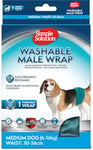 Simple Solution Couche Enveloppante Et Lavable Pour Chien Male - Taille Moyenne