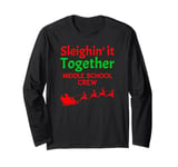 Funny Retro Christmas Middle School Crew Xmas Costume Long Sleeve T-Shirt