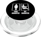 Your Daughter My Daughter Dad Mom Fiers School Bus Driver PopSockets PopGrip pour MagSafe