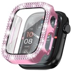 Heltäckande Skal Rhinestone Apple Watch Series 4-6 40mm rosa