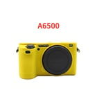 Étui de caméra en Silicone,housse de protection pour appareil photo Sony Alpha A6000 A6100 A6300 A6400 A6500 A6600 A5100 A5000 - Type A6500 Yellow