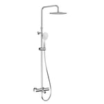 Colonne de baignoire thermostatique chromée extensible - tête 25 cm - COLORS SARODIS