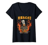 Womens Hibachi Grill Teppanyaki Barbeque Japanese Cuisine V-Neck T-Shirt