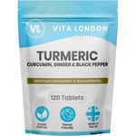 Turmeric Tablets 4000mg + Ginger + Black Pepper (Not Capsules Powder) Supplement