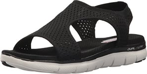 Skechers Flex Ap 2 DV Womens Sandals Flat Summer Shoes Black 2 (35)