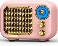 Radio Portable Radio Vintage Bluetooth 5.1 FM, Poste Radio avec Une qualité sonore Hi-FI, Radio Retro Transistor Prise en Charge de la Carte TF/AUX/USB (Bleu)