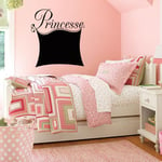 Ambiance Sticker Ardoise Tableau Noir - Stickers Muraux Adhésif Effaçable - Design Princesse - H55 x L50 cm