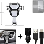  For Asus Zenfone 11 Ultra Airvent mount + CHARGER holder cradle bracket car cla