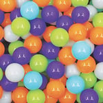 LUDI - Carton de 250 Balles Multicolores - Balles de Jeu à Lancer, Faire Rouler et pour Piscine à Balles - Plastique Souple Anti-Écrasement - À Partir de 6 Mois