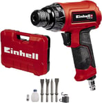 Einhell Marteau burineur pneumatique TC-PC 45 (pour travaux sur pierre + métal, avec kit de 4 burins de 120 mm, flacon d'huile (vide), raccord, ressort de traction)