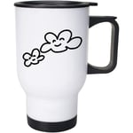 Azeeda 400ml 'Happy Clouds' Reusable Coffee / Travel Mug (MG00036882)