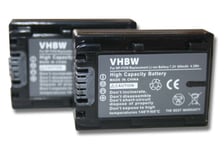 vhbw 2x Batterie compatible avec Sony PXW-Z90V, PXW-Z150 caméra vidéo caméscope (600mAh, 7,2V, Li-ion) avec puce d'information